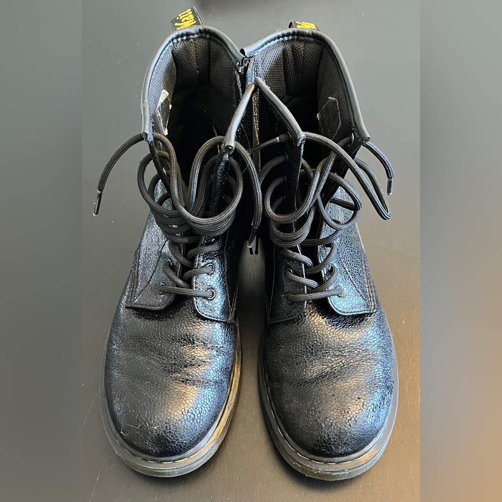 Dr. Marten’s Junior 1460 Crinkle Metallic Lace Up Boots